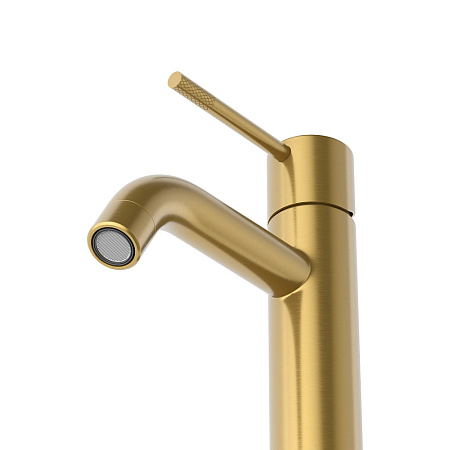 Смеситель для раковины Cezares Relax RELAX-LS1-BORO с донный клапаном, брашированное золото