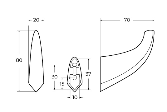 Крючок для ванной Cezares Liner LINER-HK-01 хром